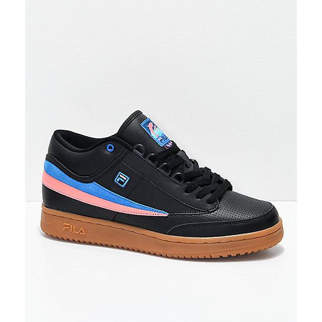 Fila x Pink Dolphin T1 Mid Black Gum Shoes US UK Mens Ghost Size 4 - 7.5