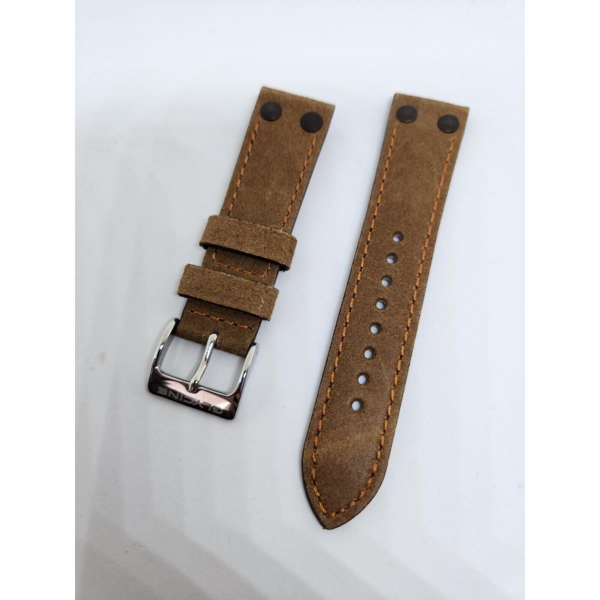 Oem Glycine F104 22mm Brown Leather Strap Band Bracelet For Model GL0125 Etc
