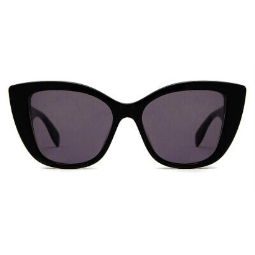 Alexander Mcqueen AM0347S Sunglasses Black Gray 54mm - Frame: Black / Gray, Lens: Gray