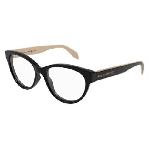Alexander Mcqueen AM0359O Women Eyeglasses Black Oval 52mm