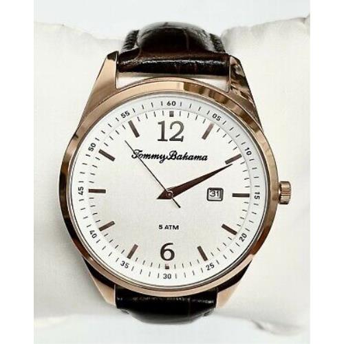 Tommy Bahama TB00015-03 Men`s Stainless Steel Watch with Leather Strap