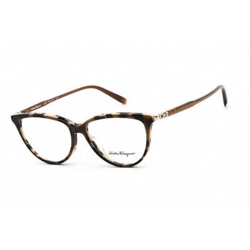 Salvatore Ferragamo SF2870 296 Eyeglasses Maculate Brown Frame 53 Mm