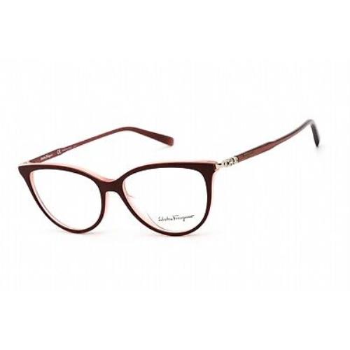 Salvatore Ferragamo SF 2870 606 Eyeglasses Red Frame 53mm