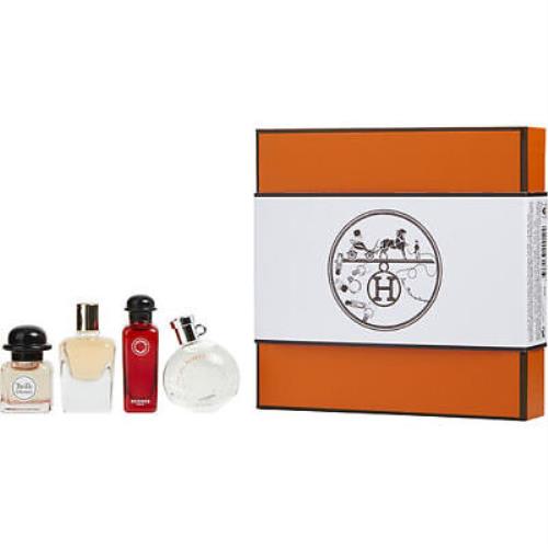 Hermes Variety 4 Piece Mini Variety with Jour D`hermes Absolu Eau de Parfum 0.25