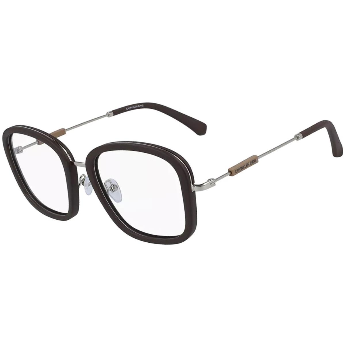 Calvin Klein Jeans Men`s Eyeglasses Matte Dark Brown Square Frame CKJ19710 201