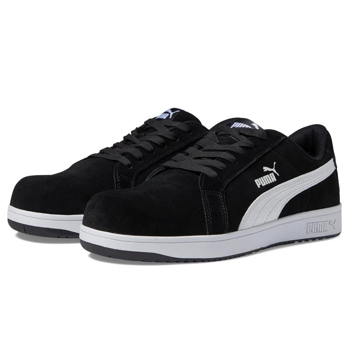 Man`s Sneakers Athletic Shoes Puma Safety Iconic Suede Low Astm EH Black/White