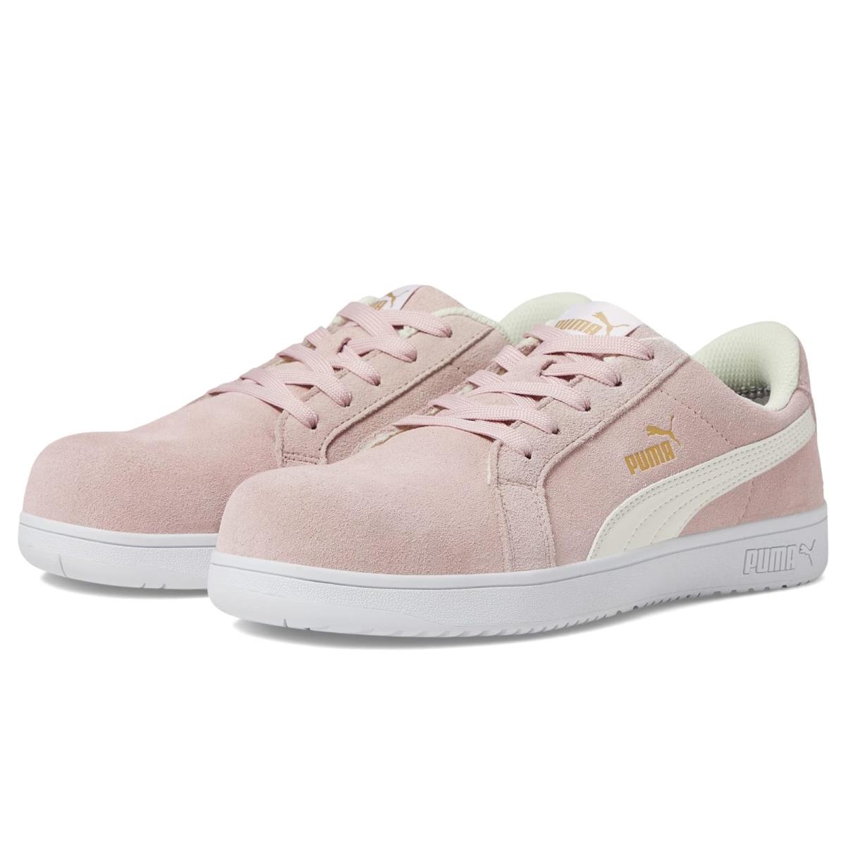 Woman`s Sneakers Athletic Shoes Puma Safety Iconic Suede Low Astm EH Pink/White