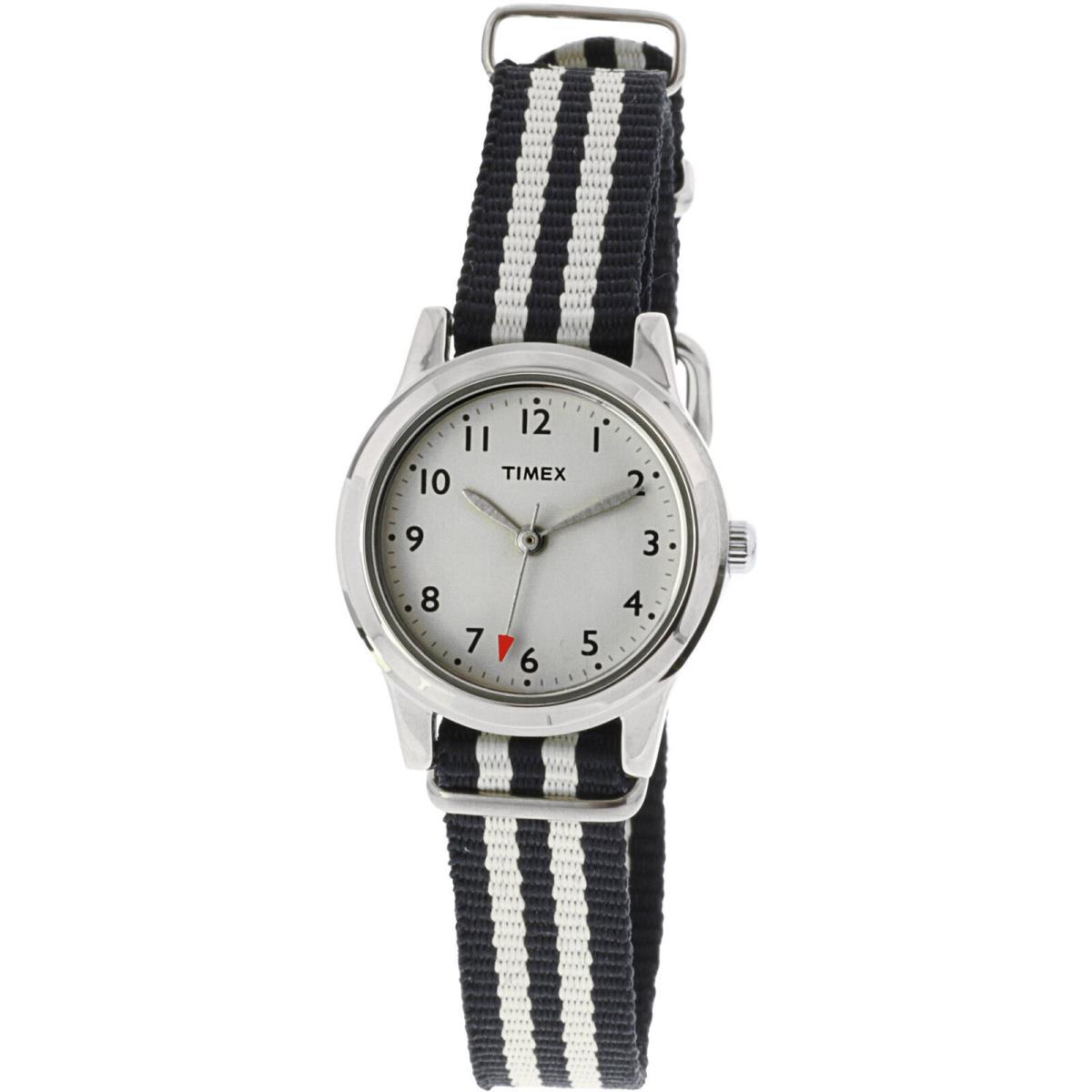 Timex T2N508 Women`s Analog Steel Watch Nylon Strap