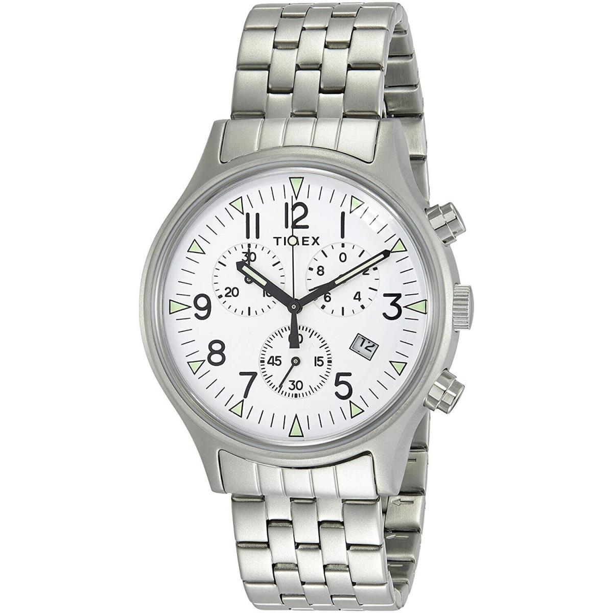 Timex TW2R68900 MK1 Men`s Analog Chronograph Watch Silver-tone Steel Bracelet