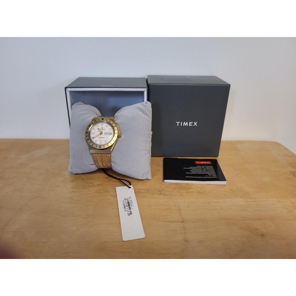 Timex Q Ladies Quartz Watch Gold 36mm TW2U95800VQ