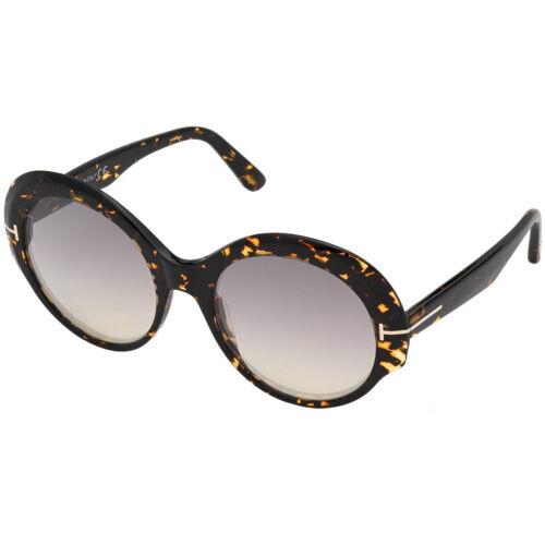 Tom Ford Women`s Sunglasses Ginger Acetate Frame Mirrored Grey Lens FT08735652C