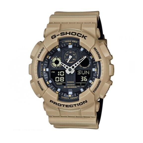 Casio G-shock GA100L-8A Men`s XL 3-Eye Layered Military Tan Analog-digital Watch