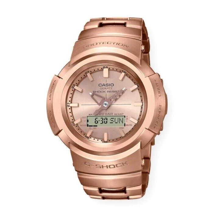 Casio G-shock AWM500GD-4A Women`s Ltd Gold Ingot Steel Rose Gold Solar Watch