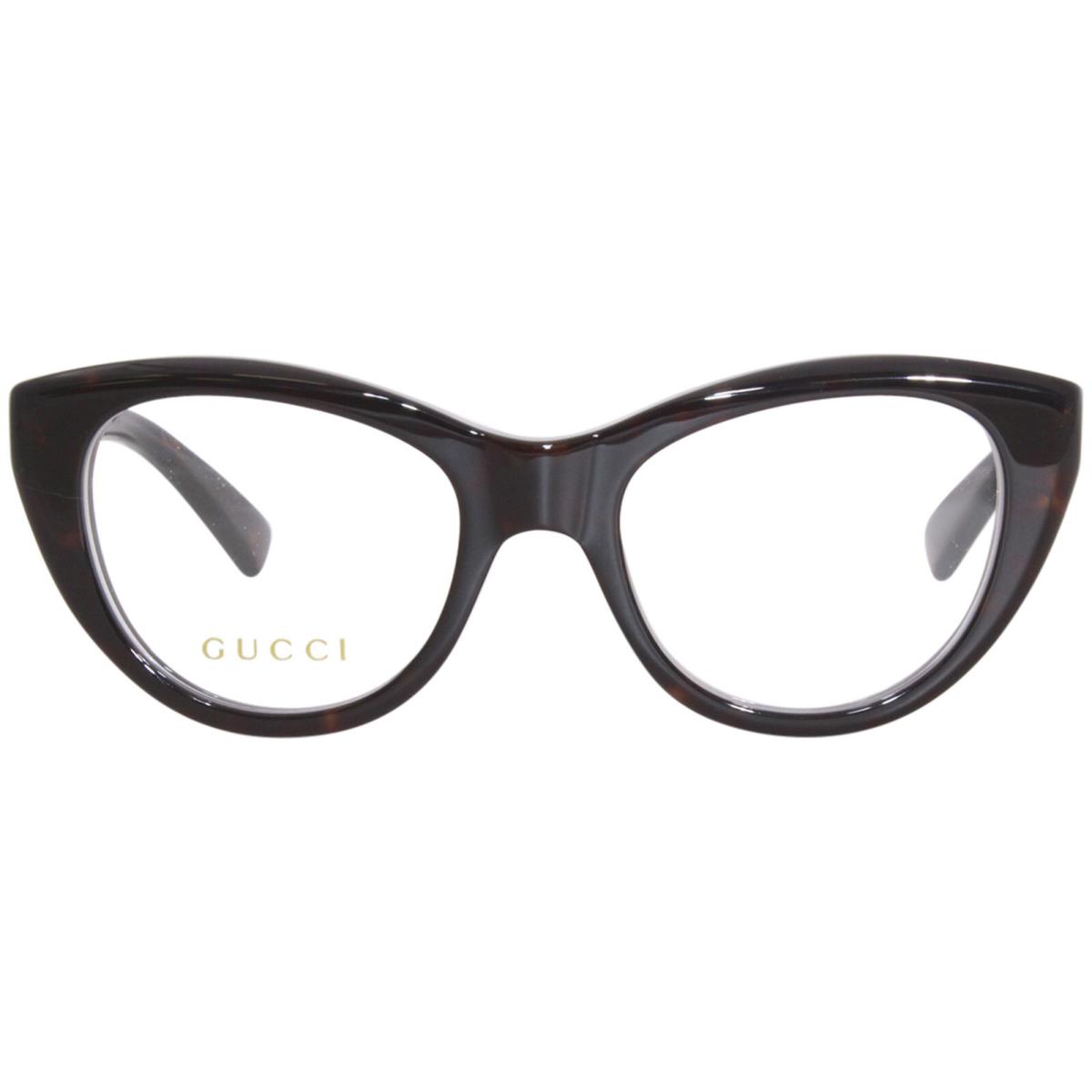 Gucci GG1172O 002 Eyeglasses Frame Women`s Havana Full Rim Cat Eye 48mm