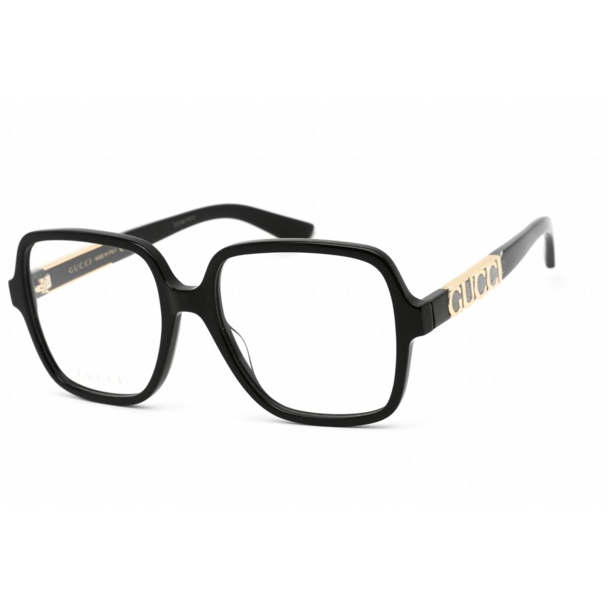 Gucci Unisex Eyeglasses Black Plastic Square Shape Frame Clear Lens GG1193O 001