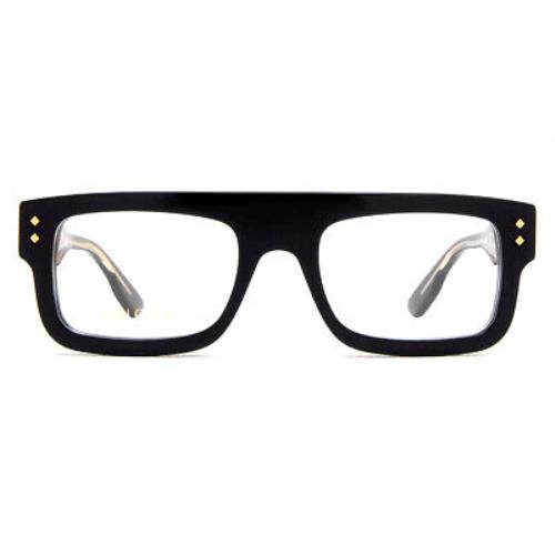Gucci GG1085O Eyeglasses Men Black Rectangle 52mm