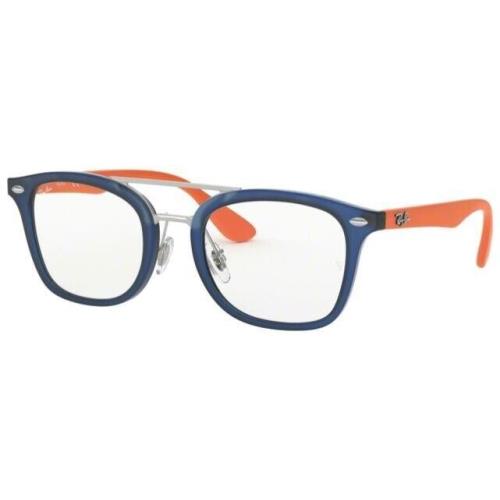 Ray-ban Junior RB 1585 3780 Blue W/orange Temples Eyeglasses 45-19