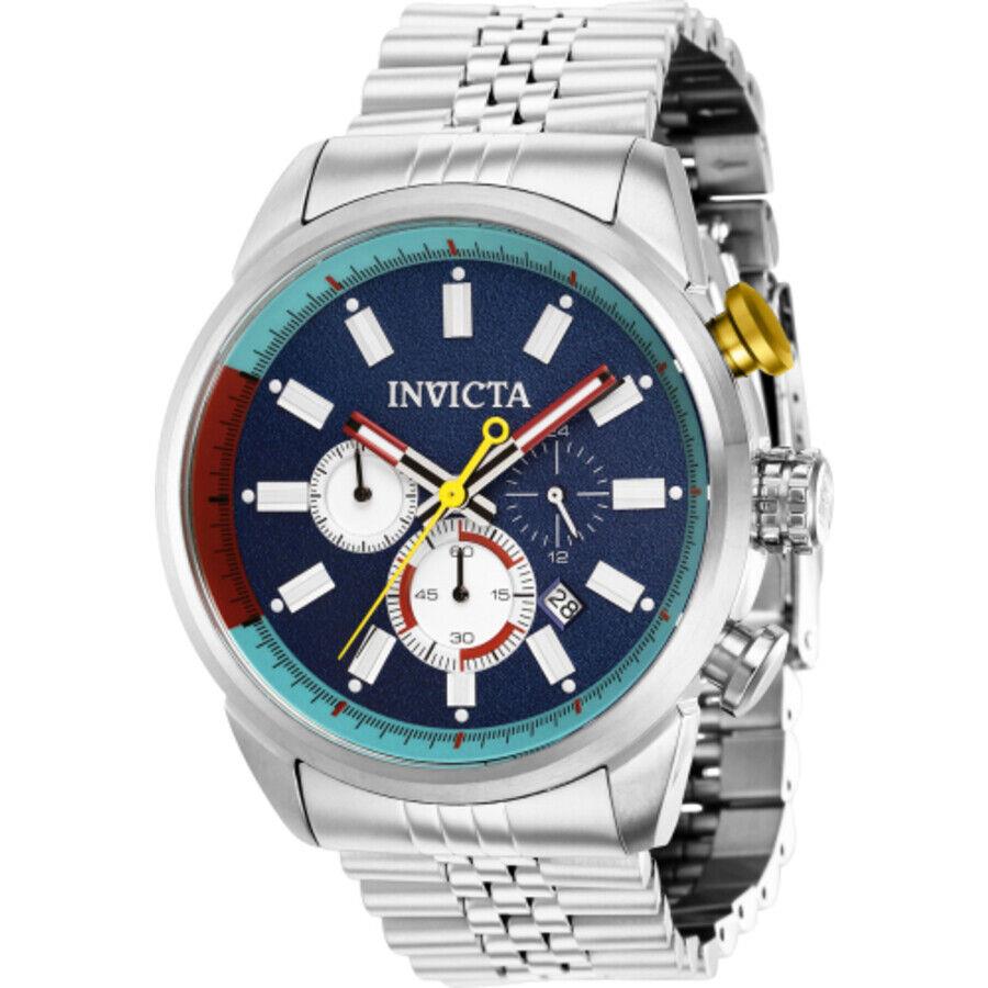 Invicta Aviator Gmt Chronograph Quartz Blue Dial Men`s Watch 39945