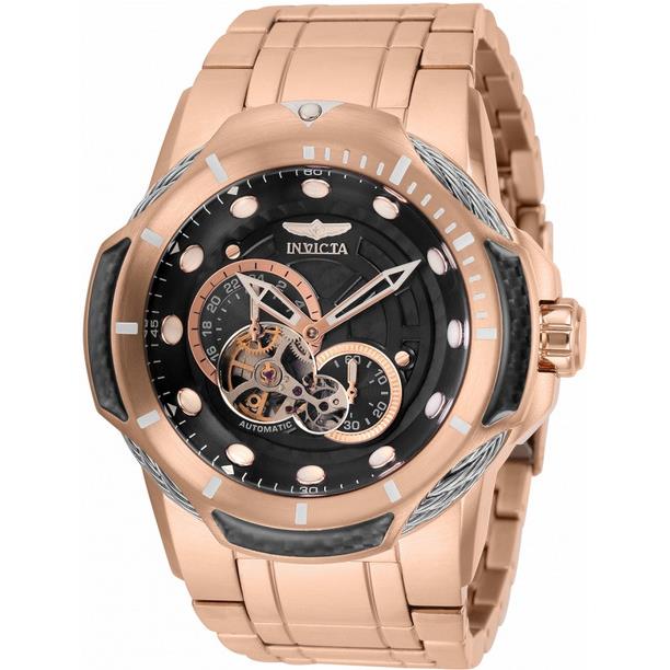 Invicta Bolt 31953 Men`s Rose Gold Tone 24 Hour Cable Bezel Automatic Watch