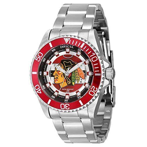 Invicta Women`s 42203 Nhl Quartz Black Red Green Yellow Orange Brown Dial Watch