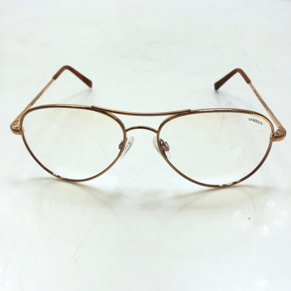 Randolph Amelia AA008 Chocolate Gold Aviator Prescription Eyeglasses Frames Case