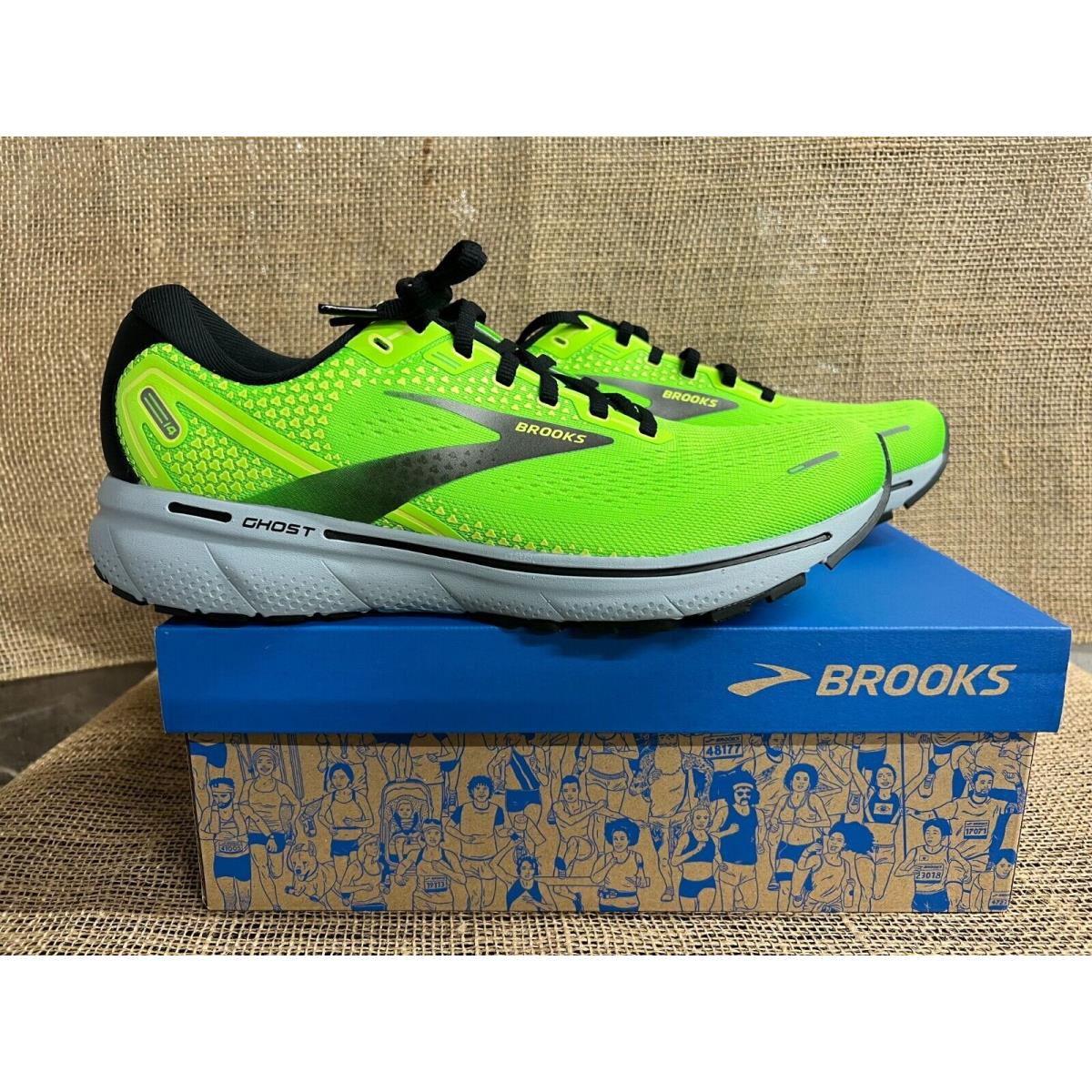 Brooks 110369-1D-310 Ghost 14 Gecko Green Men`s Neutral Athletic Shoe