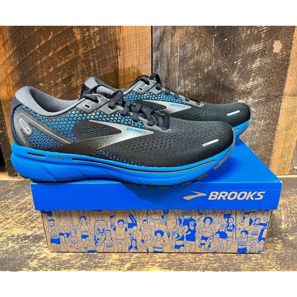 Brooks 110369-1D-056 Ghost 14 Black/blue Men`s Neutral Athletic Shoe