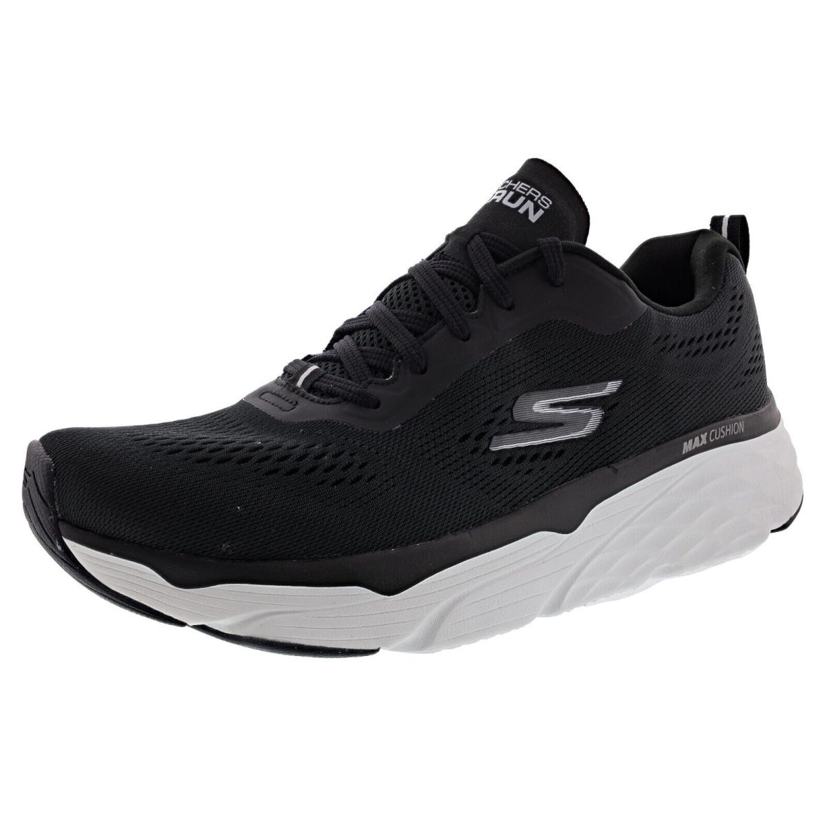 Skechers Men`s Max Cushioning Elite Terminus 220387BKW Lace-up Running Shoes BLACK / WHITE