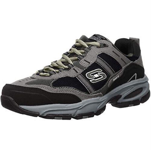 Skechers Men`s Vigor 2.0 Trait Memory Foam Charcoal/black Low Top Sneaker