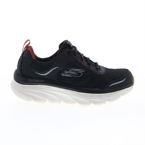 Skechers D`lux Walker 232044 Mens Black Leather Lifestyle Sneakers Shoes