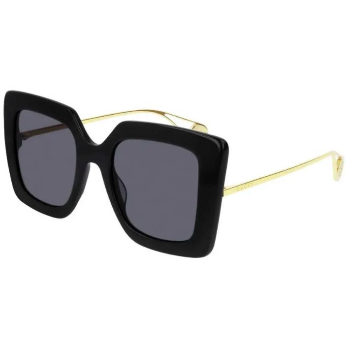 Gucci Sunglasses GG0435S 001 Black Gold Grey 51-22-140