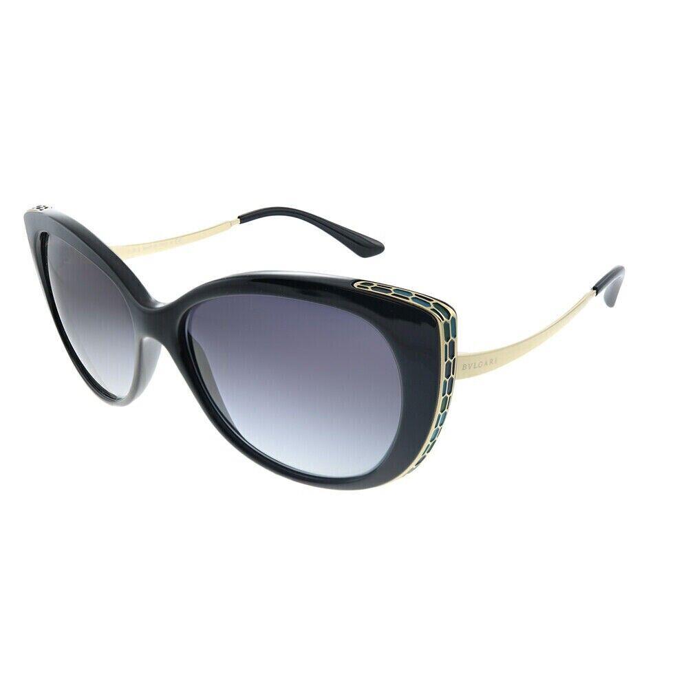 Bvlgari Sunglasses BV 8178 901/8G Black Plastic Cat-eye 57mm