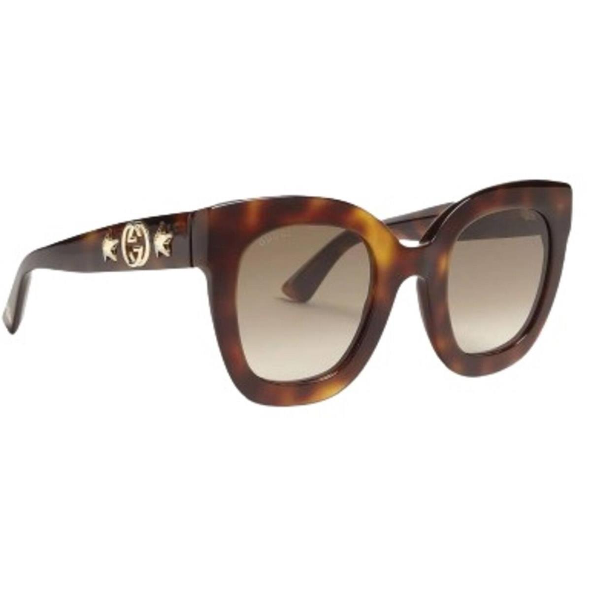Gucci Women`s Sunglasses Havana Acetate Full Rim Butterfly Frame GG0208S 003