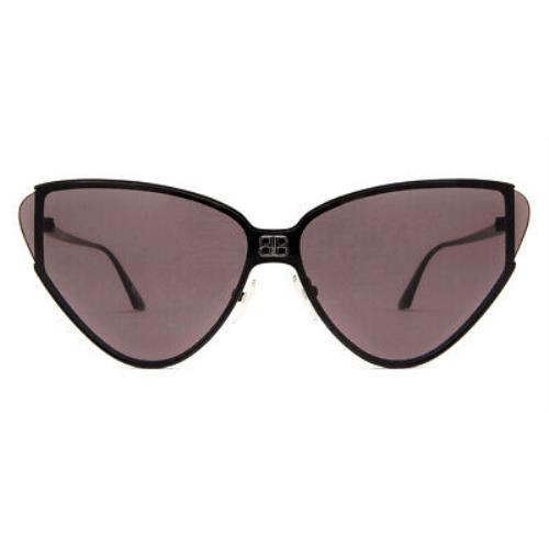 Balenciaga BB0191S Women Sunglasses Black / Gray Cat Eye 99mm