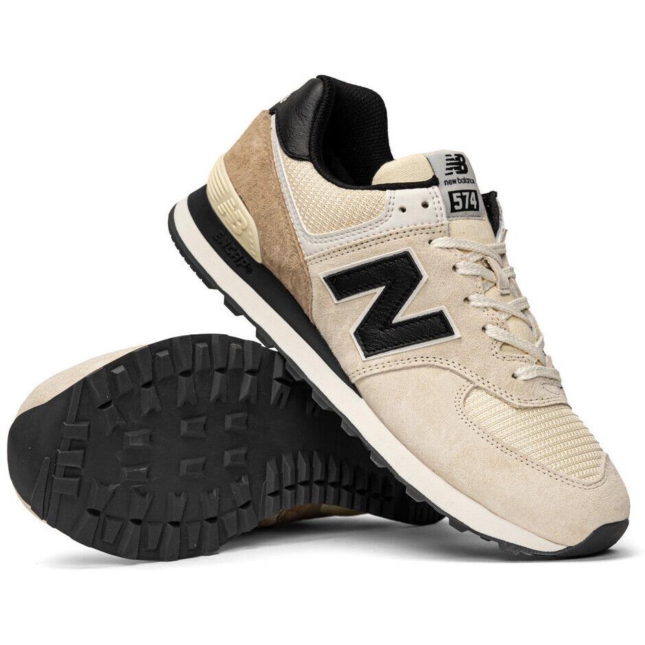 Balance 574 Athletic Sneaker Low Top Shoes Mens Beige Black All Sizes