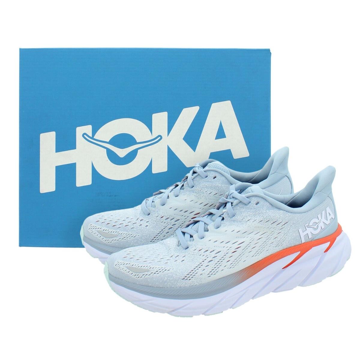 Hoka Women`s Clifton 8 Sneakers 1119394 Lightweight Mesh Vegan Road Running Shoe