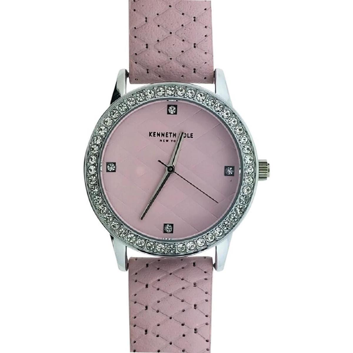 Kenneth Cole KCC0060004 York Pink Mop Dial Pink Leather Strap Women`s Watch