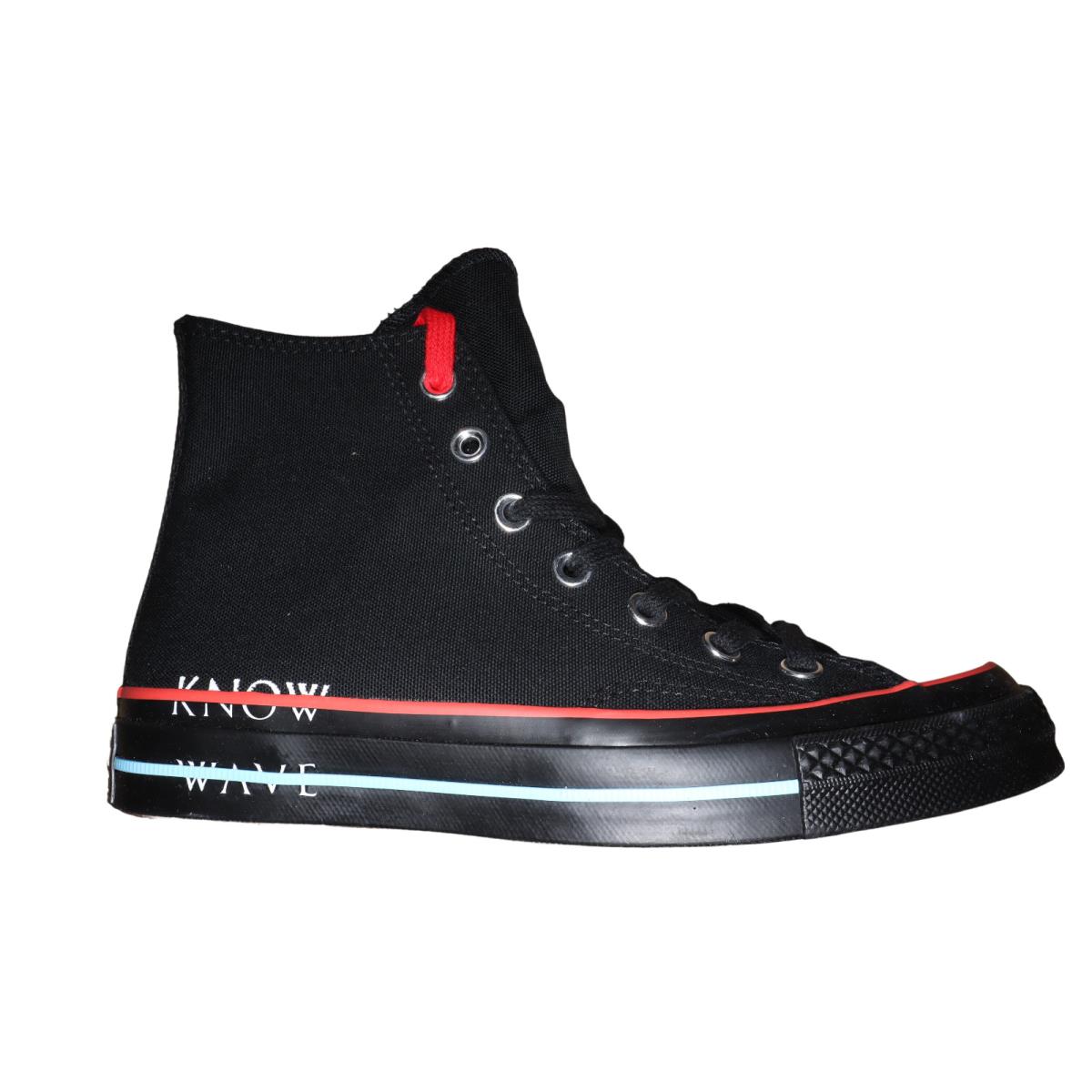 Converse x Know Wave Black Blue Red Chuck HI Unisex Size M 5 W 7 161378C Shoe | 065277580600 - Converse shoes Chuck - Black | SporTipTop