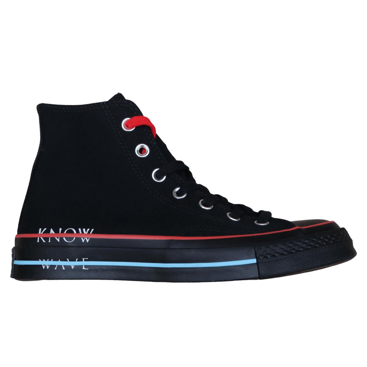 Converse x Know Wave Black Blue Red Chuck HI Unisex Size M 5 W 7 161378C Shoe | 065277580600 - Converse shoes Chuck - Black | SporTipTop