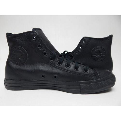 Converse Chuck Taylor All-star All Leather Size 9 Men`s 11 Women`s Shoes Black