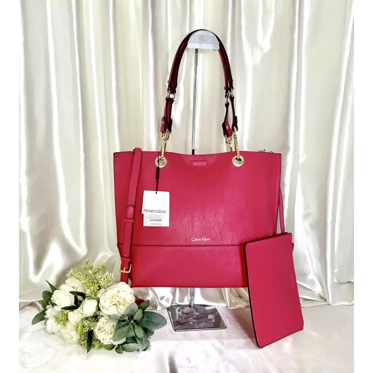 Calvin Klein Reversible Sonoma Tote Rose-nwt