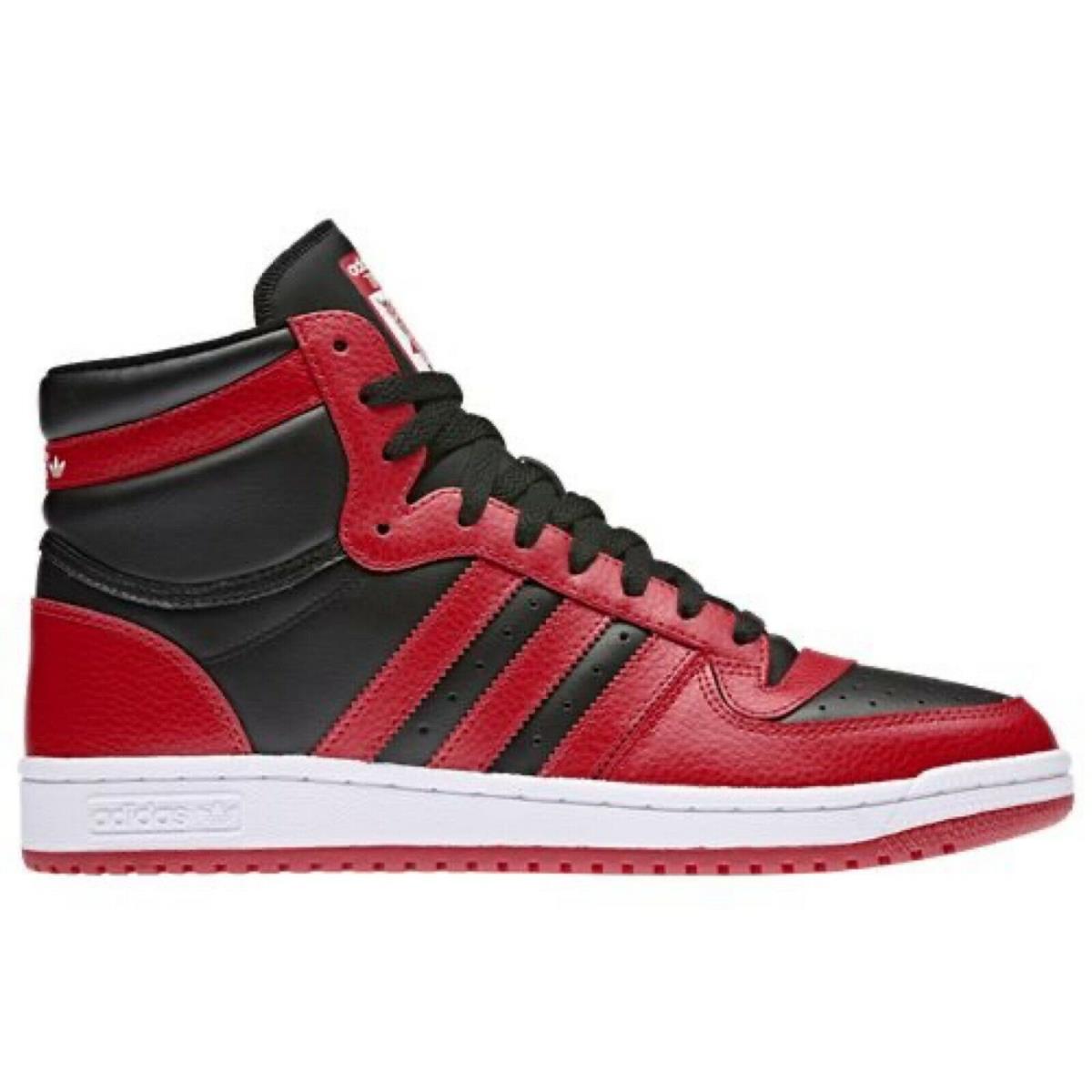 Adidas Originals Top Hi Sneakers Comfort Casual Shoes Red | 692740201184 - Adidas shoes Ten - Black , Black/Red Manufacturer | SporTipTop