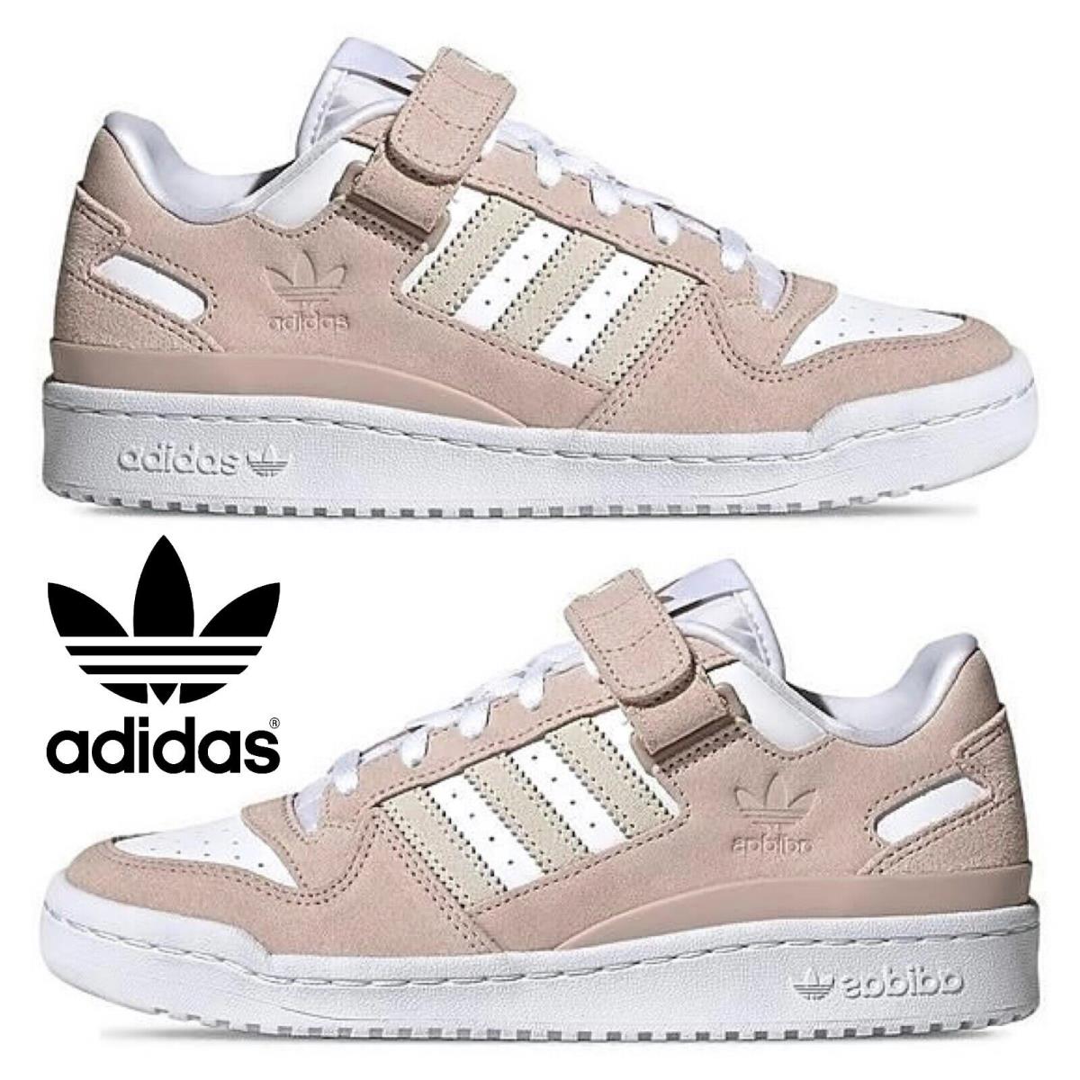 Adidas Originals Forum Low Women`s Sneakers Comfort Casual Shoes Taupe Cream