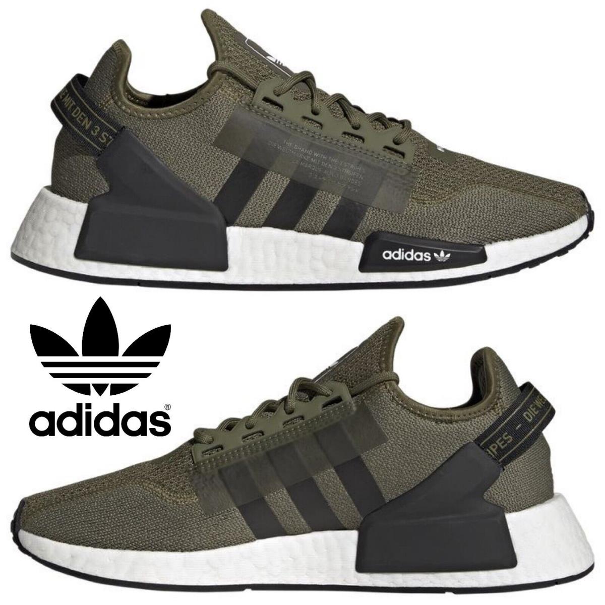 Adidas Originals Nmd R1 V2 Men`s Sneakers Running Shoes Gym Casual Sport Olive