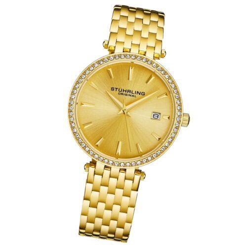 Stuhrling 3929 4 Quartz Crystal Accented Bracelet Womens Watch