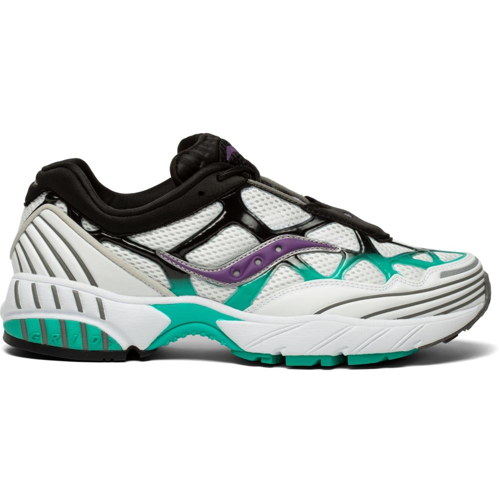 Saucony Unisex Grid Web Into The Void Shoes White | Teal | Purple