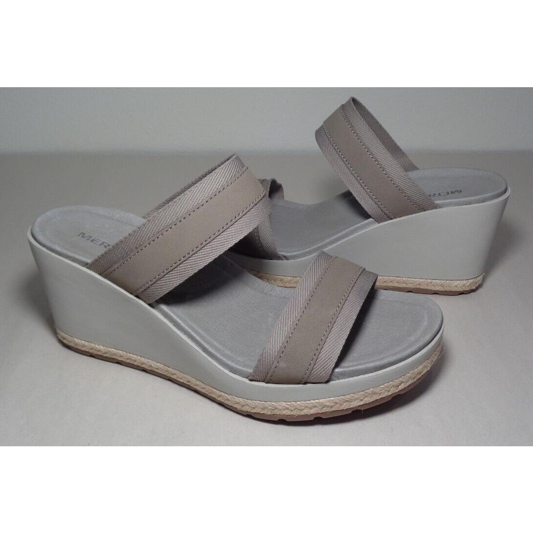 Merrell Size 7 M Kaiteri Wedge Slide Brindle Heeled Sandles Women`s Shoes