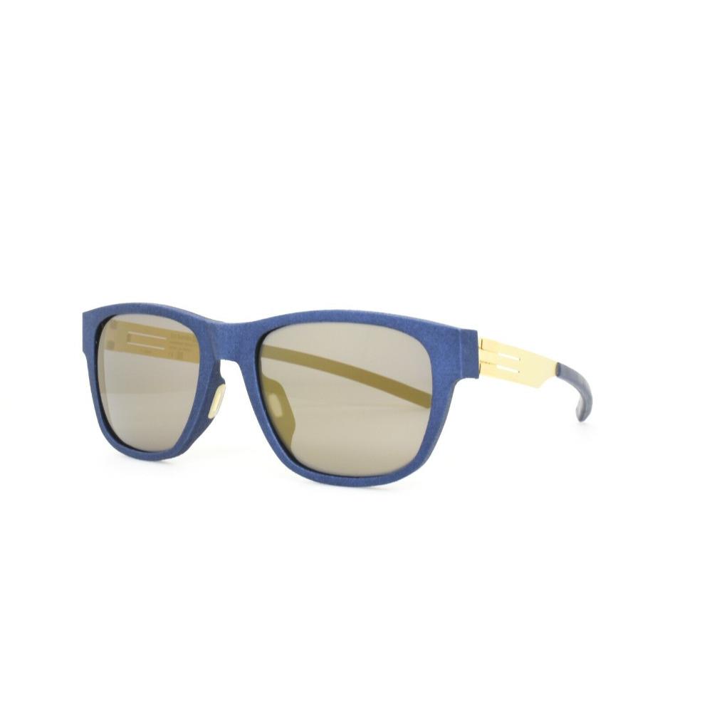 ic Berlin 186 Vionvillestr Sunglasses Blue / Blue Mirror Gold Square