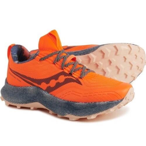 Saucony Endorphin Trail Running Shoes Orange Size 10 S20647-65 Sneakers