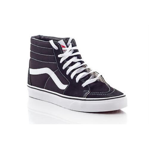 Vans Men`s Black and White Sk8-Hi Sneaker Size US10